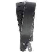 Daddario 25LS00-DX Classic Leather Strap with Contrast Stitch Black