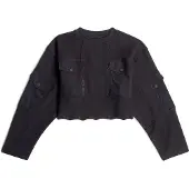 G-Star Multi Pocket Mix Loose Cropped Sweater - Black - Women