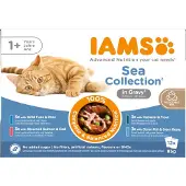 IAMS Delights Adult Sea Collection (i sauce) vådfoder til katte (12x85 g)