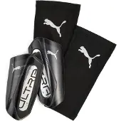 Puma ULTRA Flex Football Sleeves Shinguards, Accessories, Black/Silver, L