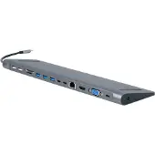 Gembird MULTI ADAPTER USB TYPE-C 8-I-1 FARVE GRÅ