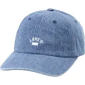 Levis Accessories Hætte 'Lazy Girl Logo Cap' blue denim / blodrød / hvid