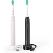 Philips HX3675 Sonicare 3100 Series Elektrisk Tandbørste sæt - Sort & Rose