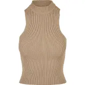 Urban Classics Short Rib Knit Turtleneck ærmeløs T-shirt