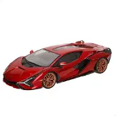 Bburago Lamborghini Sian FKP 37 R?d med kobberhjul 118 Diecast Model Car 11046 TY-18-11046R