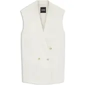BOSS Relaxed fit blazer uden ærmer i en uldblanding