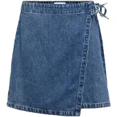 Object Denim Slå-om-nederdel