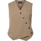 Pieces Vest 'PCBubbles' lysebrun