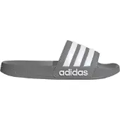 Adidas Badesandal adilette Shower - Grå/Hvid, størrelse 42