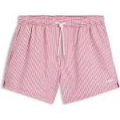 BOSS Badeshorts i seersucker med broderet logo