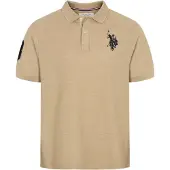 U.S. POLO ASSN. Skjorte 'UMALFREDO' beige-meleret