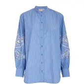 Peppercorn Bluse 'Netty' blå / hvid