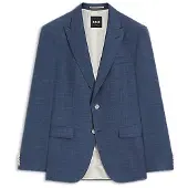 BOSS ONE Slim fit habitjakke i uld, silke og hør