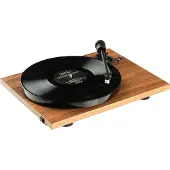 Pro-Ject E1 BT, Bæltedrevet pladespiller, Semi-automatisk, Sort, Valnød, 33,45 rpm, 33,45 rpm, 65 dB