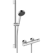 Hansgrohe Activera Select S 95 2jet EcoSmart med Ecostat Fine termostatarmatur og håndbrusesæt 65 cm
