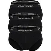 Emporio Armani Emporio Armanitil mænd. EM000258_AF14132 Sæt med 3 sorte strikkede trusser med stretch (M), Afslappet, Bomuld