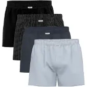Seidensticker Boksershorts mørkeblå / lysegrå / sort