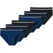Schiesser Slip royalblå / sort / hvid