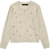 Vero Moda Cardigan 'VMFiorella' beige / gul / mørkegrøn / pudder