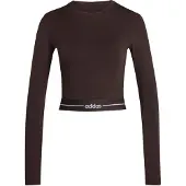 Adidas Funktionsbluse 'Hyperglam' brun / hvid