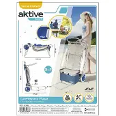 Aktive 62683 Sammenklappelig Strandvogn Med Store Hjul 47x75x104 Cm