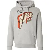 Superdry Superdrytil mænd. M2014356A North Cali-hoodie i grå (L), Casual, Bomuld