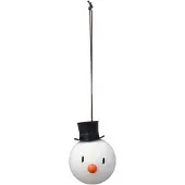 Hoptimist Julekugler - Snowman - 2 stk - Ø:5 cm - Hvid - - OneSize - Dekoration