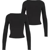 Urban Classics Ruffled Super Slim T-shirt Med Lange ærmer 2 Enheder