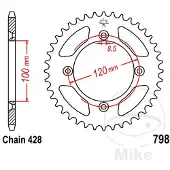 Jt 428 Jtr798.47 Steel Bagtandhjul