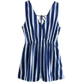 Next Jumpsuit blå / hvid