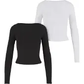 Urban Classics Ruffled Super Slim T-shirt Med Lange ærmer 2 Enheder