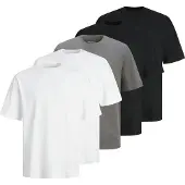Jack & Jones Bluser & t-shirts 'JJHugo' mudderfarvet / sort / hvid