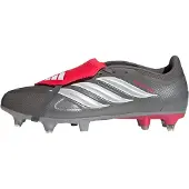 Adidas Predator League Fold-over Tongue SG Finishers Steel - Sølv/Hvid/Rød - Soft Ground (SG), størrelse 44