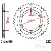 Jt 520 Jtr822.49 Steel Bagtandhjul