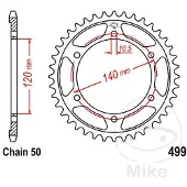 JT Sprockets 530 Jtr499.38 Steel Bagtandhjul