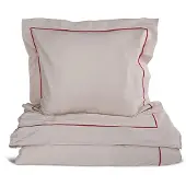 Sagaform Carl sengesæt 150x210 cm Beige-vinrød