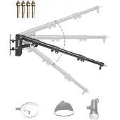 Vevor Ringlampe Vægmonteret Boom Arm, 100 cm, Trekantet Boom Arm Support 180° Rotation, Kraftig Vægstander Tirpod Support, Til Studio Videolampe, Monolight, Fotografering, Softbox, Reflektor