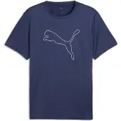 Puma TAD ESSENTIALS Heather Cat Tee Men, Clothing, Navy Heather, XL