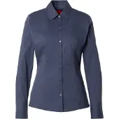 HUGO Slim fit skjorte i strygelet twill af bomuldsblanding