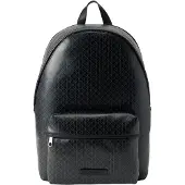 Calvin Klein Rygsæk 'Coated Emblem Print Dome' grå / sort
