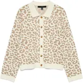 Vero Moda Cardigan 'VMRiley' camel / hvid
