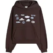 Bershka Sweatshirt navy / lyseblå / choko