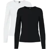 Pieces Shirts 'PCAmelia' sort / hvid