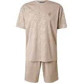EA7 EA7til mænd. 7M001304_AF13537 Fodbold sæt beige (XXL), Casual, Sport, Polyester, Korte ærmer