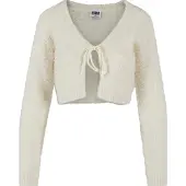 Urban Classics Tied Cropped Feather Cardigan