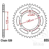Jt 520 Jtr855.48 Steel Bagtandhjul