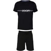 JOOP! Pyjamas kort navy / lyseblå / sort / hvid