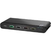 Belkin Universal Secure Single-Head - 2nd Generation - KVM / audio-switch - 4 x KVM / audio - 1 lokalbruger - desktop