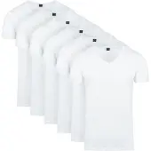 Suitable Vita T-shirt V-hals 6-pak Hvid måle