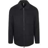 Profuomo Profuoo Overshirt Woolblend Navy Blå ørkeblå åle